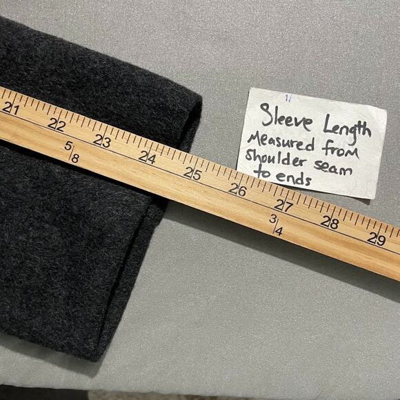 Vtg Eddie Bauer Womens Size XXL Charcoal Wool Angora Jacket Blazer Minimalist - Picture 12 of 13